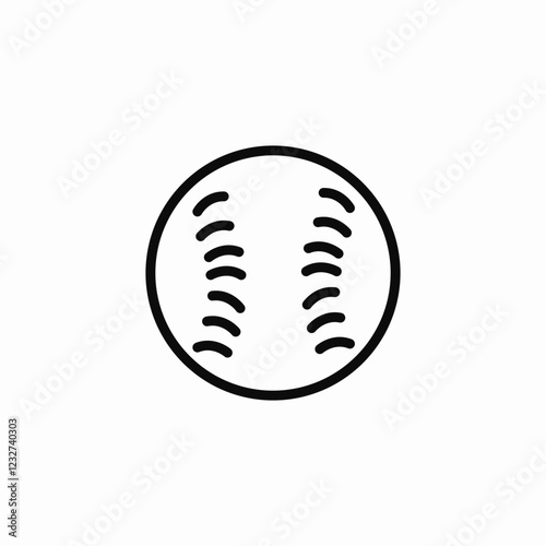 baseball sports ball icon sign vector