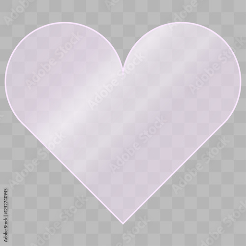 Beautiful realistic reflection, solar reflection on slightly pink glass. Stock vector illustration