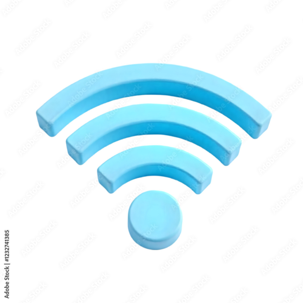 3D Wifi Symbol, transparent background 3D Wifi Symbol, transparent background
