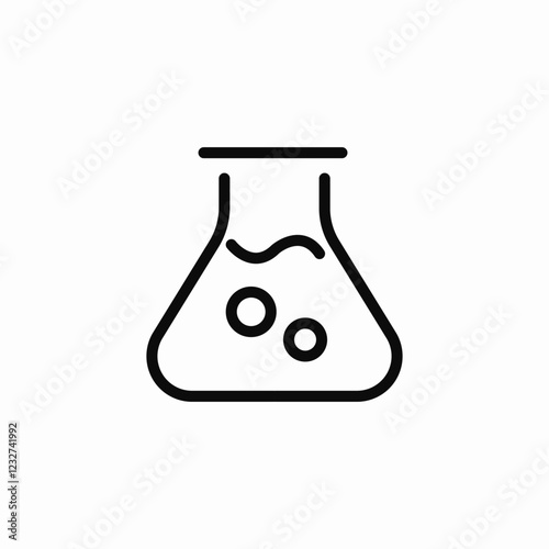 erlenmeyer flask icon sign vector
