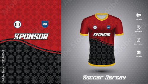 Soccer jersey design for sublimation