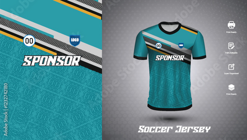 Soccer jersey design for sublimation