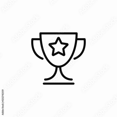 first award cup icon sign vector
