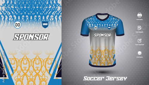 Soccer jersey design for sublimation