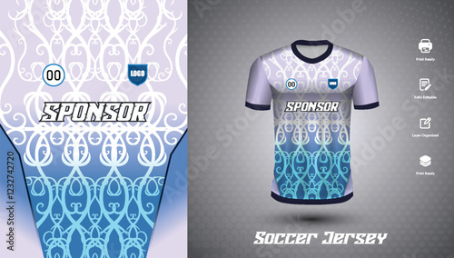 Soccer jersey design for sublimation