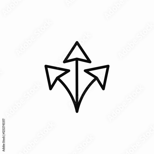 multiple directions icon sign vector