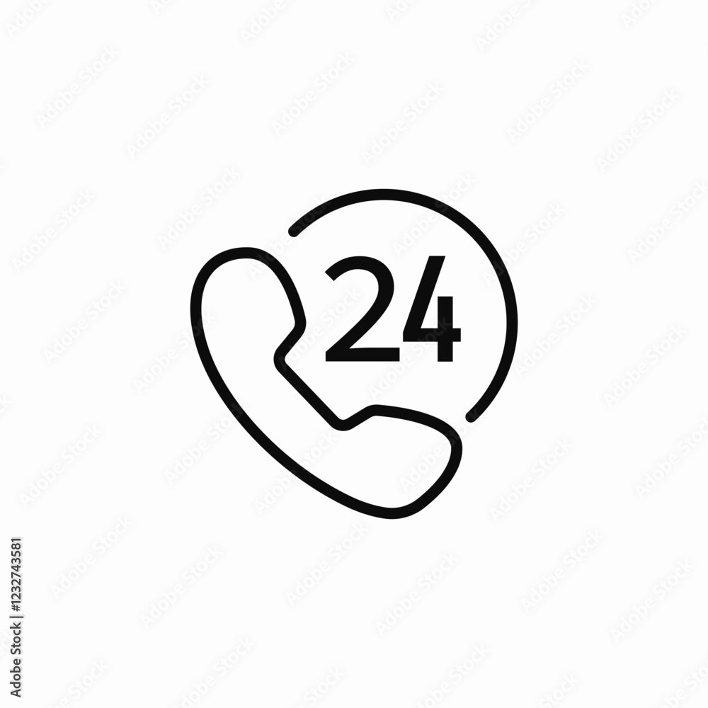 nonstop customer assistance icon sign vector nonstop customer assistance icon sign vector