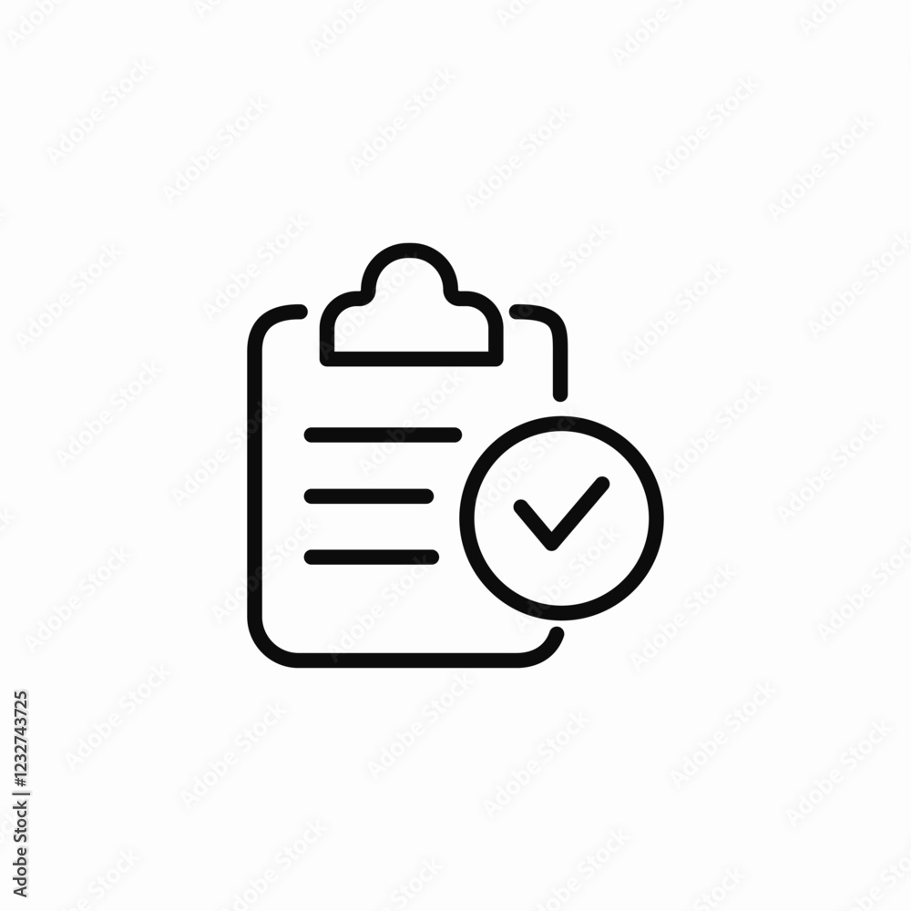 office notes completed icon sign vector office notes completed icon sign vector