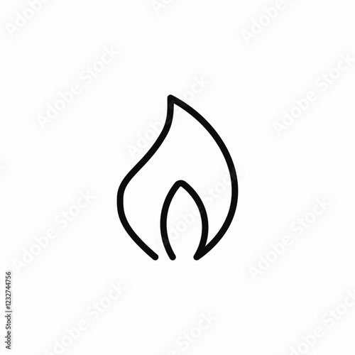 small flame icon sign vector