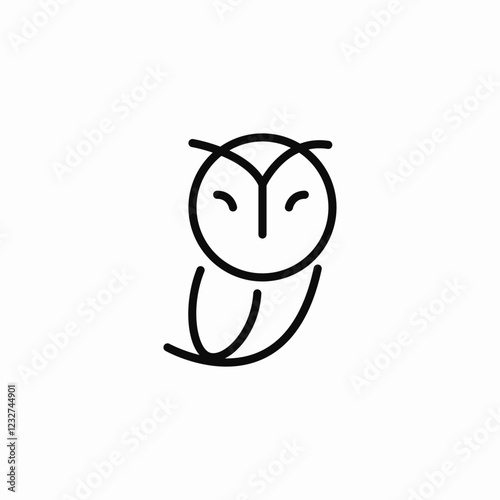 smart owl icon sign vector