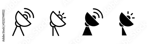 Antenna dish simple shapes. Communication signal equipment