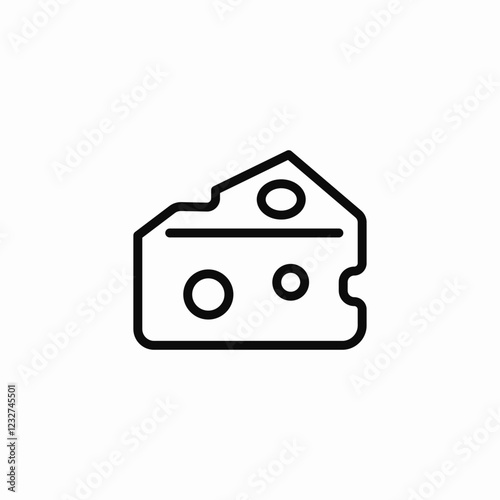 swiss cheese icon sign vector
