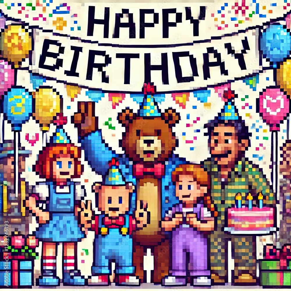 Obraz premium happy birthday party