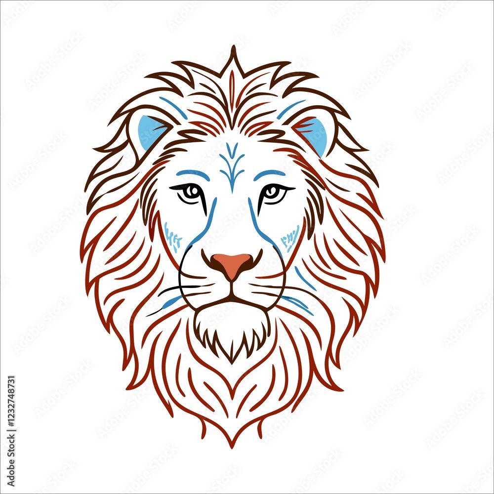 Obraz premium lion face , silhouette