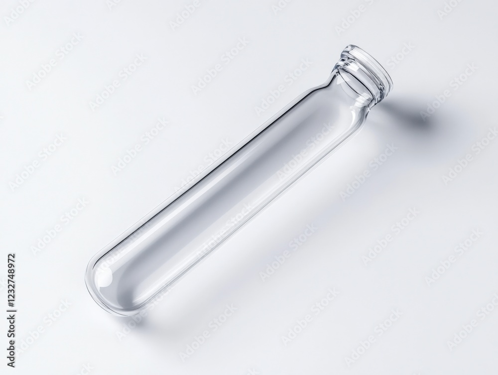 empty glass test tube isolated on white background empty glass test tube isolated on white background
