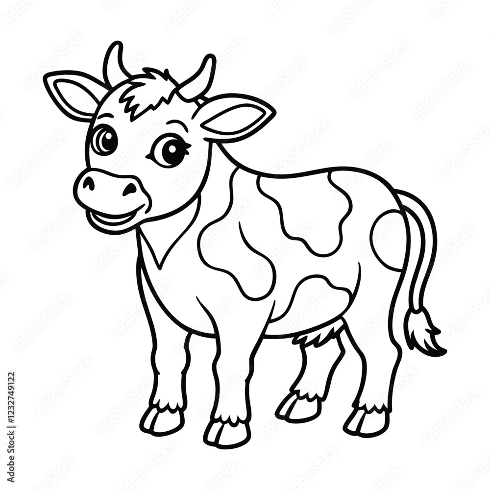 Fototapeta premium Cow , silhouette