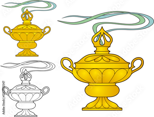 Persian style incense burner with variations