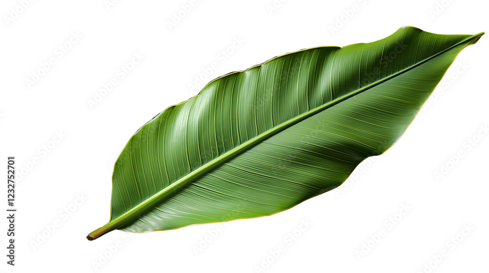Fototapeta premium Tropical Green Leaf Lush and Exotic, Spa-Themed Design for Nature Displays, isolated on transparent background.