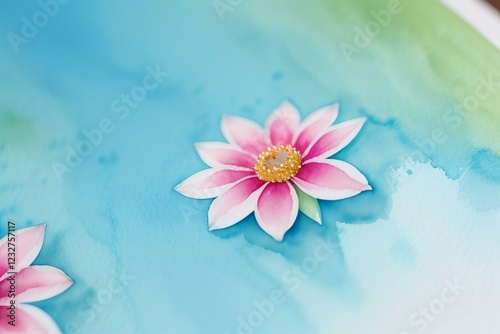 Cute water coulors, (watercolor), high resolution, intricate details, 4k, wallpaper, concept art, watercolor on textured paper photo