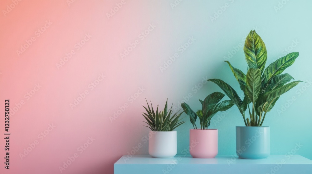 Vibrant Pastel Plants in Modern Pots: Stylish Home Decor Vibrant Pastel Plants in Modern Pots: Stylish Home Decor
