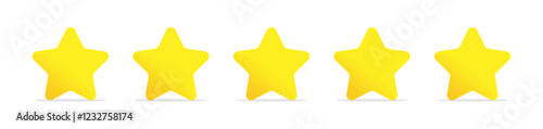 Stars vector rating illustration.
 Symbols for rating scales.