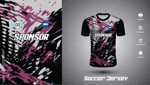 Soccer jersey design for sublimation