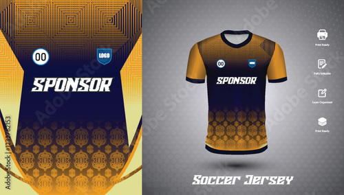 Soccer jersey design for sublimation