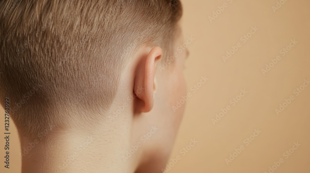 Close-up of a Person's Head and Neck Close-up of a Person's Head and Neck