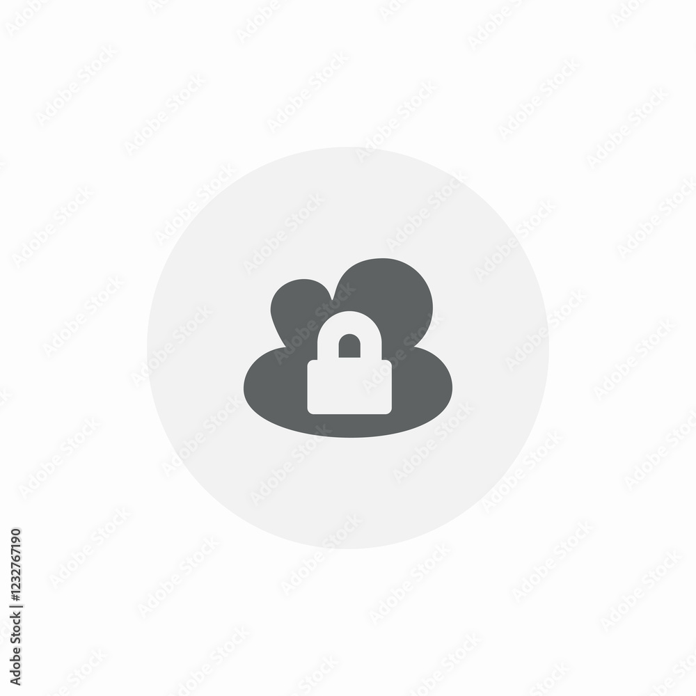 cloud protected icon sign vector cloud protected icon sign vector