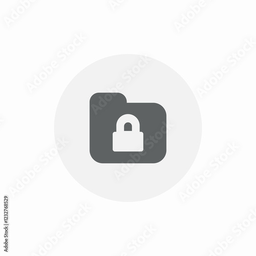 folder password protected icon sign vector