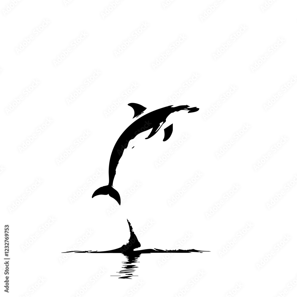 Naklejka premium Dolphin Vector Logo Design