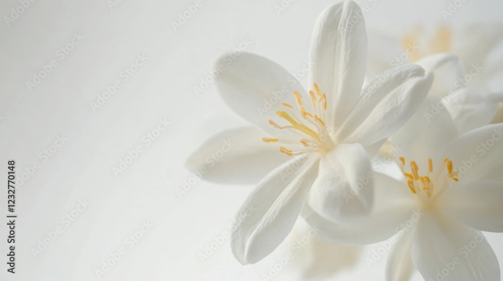Obraz premium Delicate White Flowers: A Close-up Floral Beauty