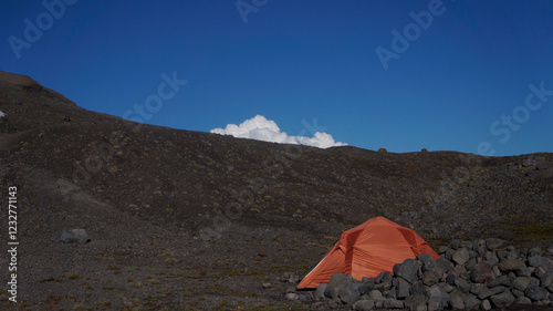 tent in the mountains