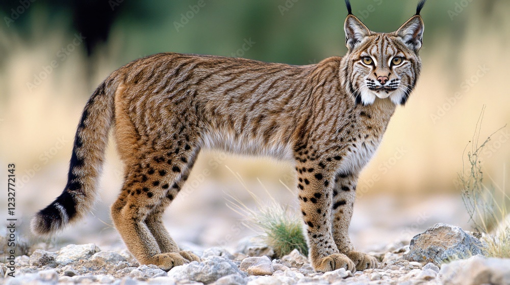 Obraz premium Eurasian Lynx in Rocky Terrain