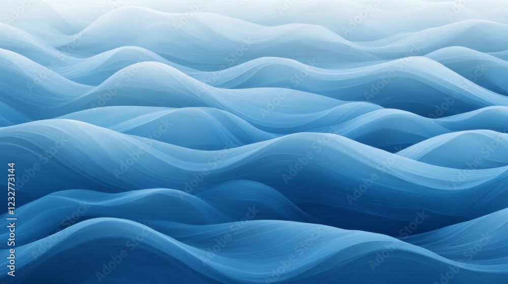 Abstract Blue Waves - A Stunning Visual Display of Fluid Motion Abstract Blue Waves - A Stunning Visual Display of Fluid Motion