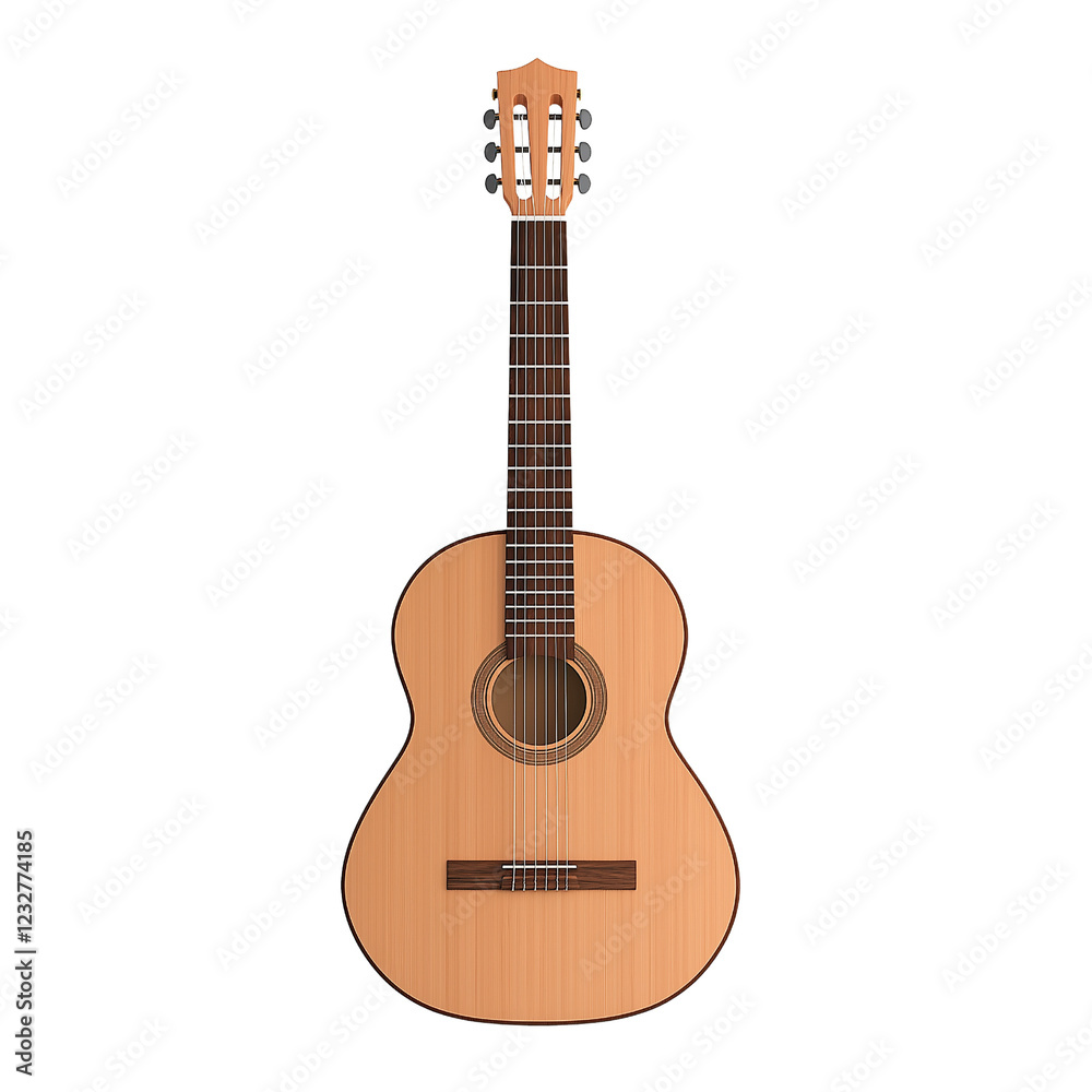 Classical Guitar isolated on transparent or white background Classical Guitar isolated on transparent or white background