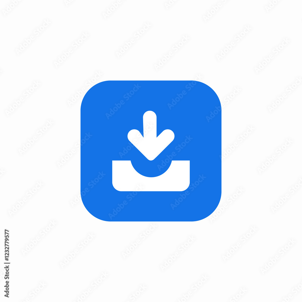 inbox section receiving icon sign vector inbox section receiving icon sign vector