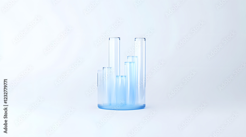Abstract 3D graph made of frosted glass, symbolizing financial growth and data analysis with sleek, modern design elements representing business and investment concepts.
Abstract 3D graph made of frosted glass, symbolizing financial growth and data analysis with sleek, modern design elements representing business and investment concepts.