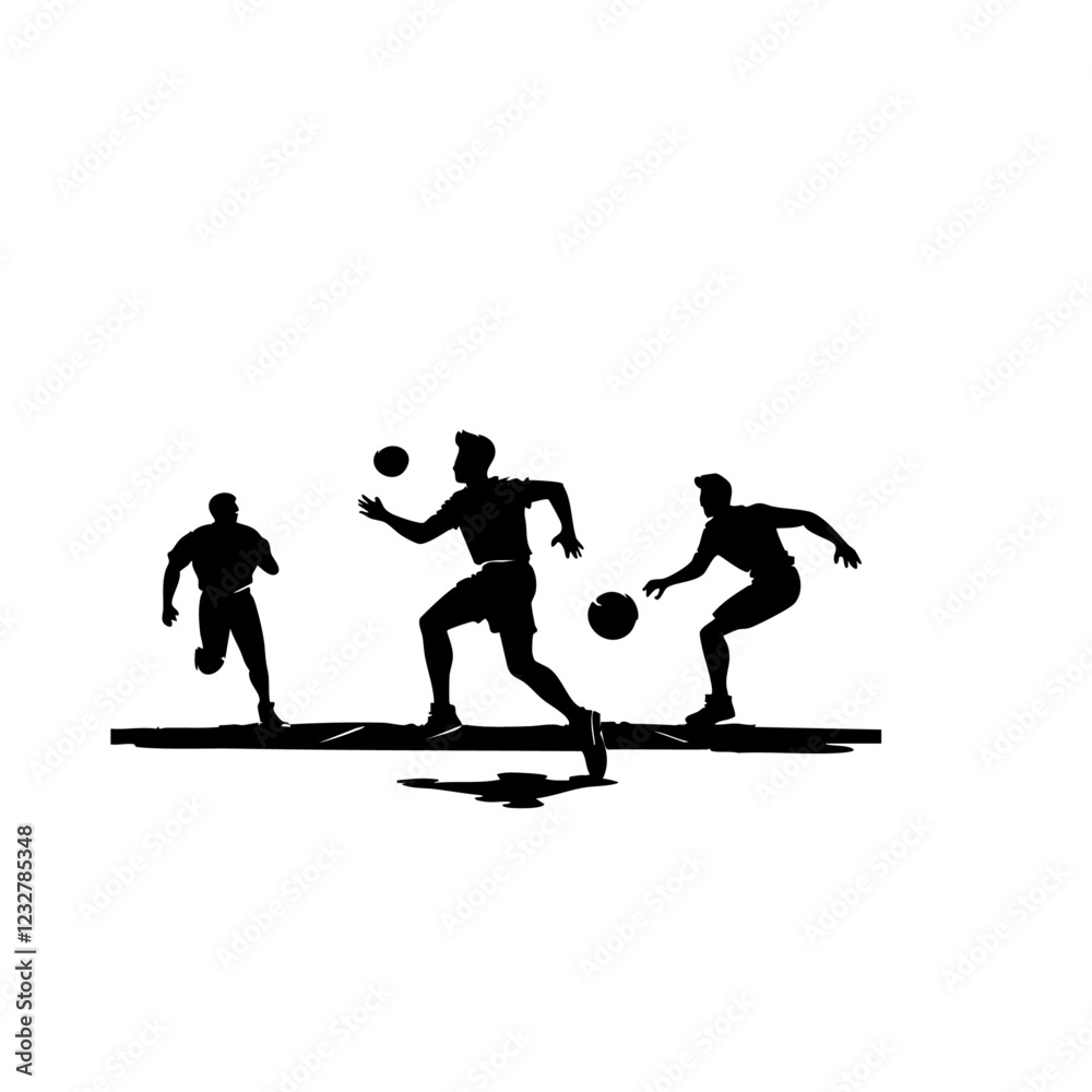 Fototapeta premium People Playing Games And Having Fun Vector Logo Design