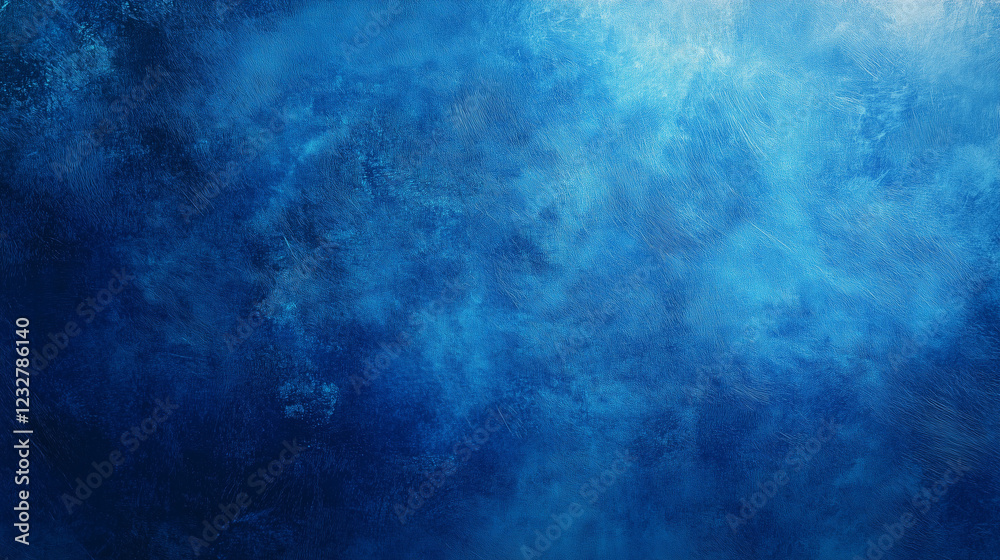 Naklejka premium Beautiful textured blue background with rich tones and subtle patterns, creating a visually appealing and versatile backdrop. Perfect for design projects, digital art, presentations, and creative.