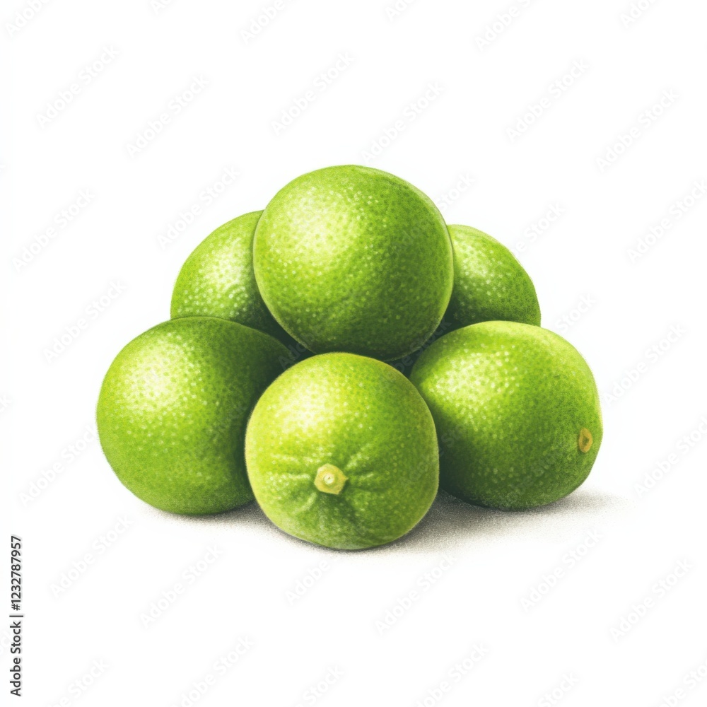 fresh green limes piled together fresh green limes piled together