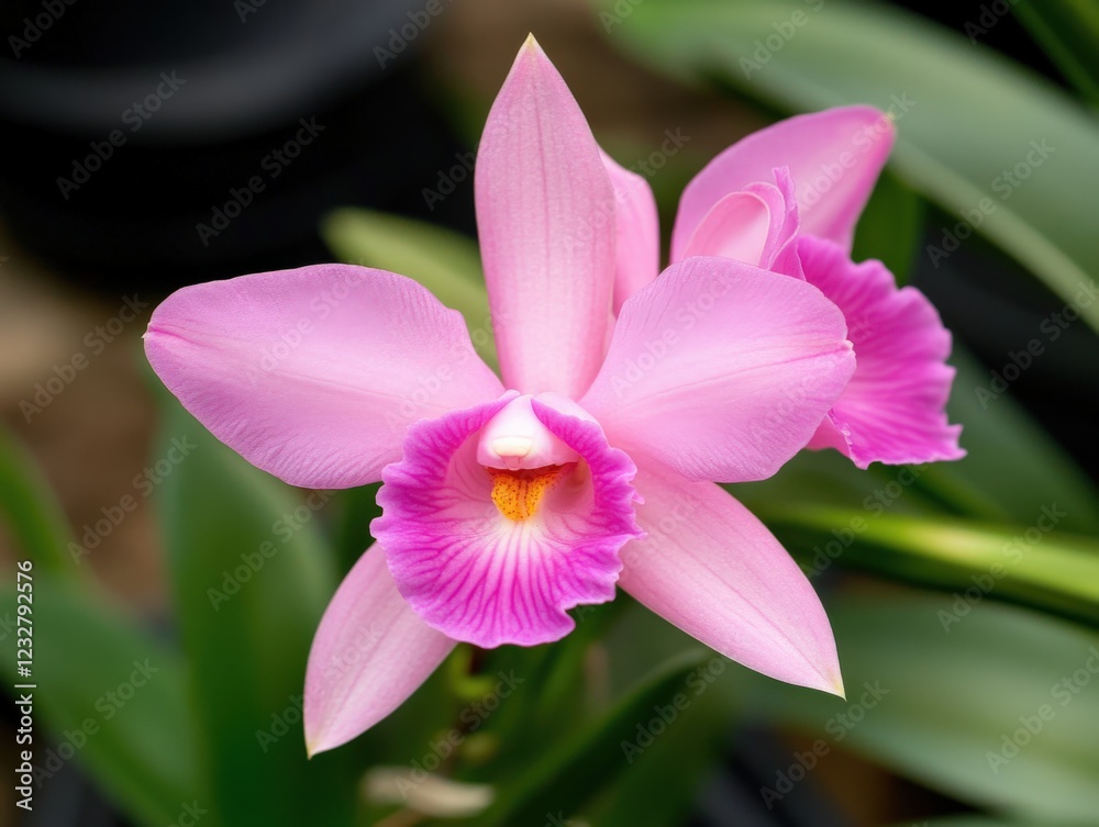 Fototapeta premium close-up of a pink orchid flower
