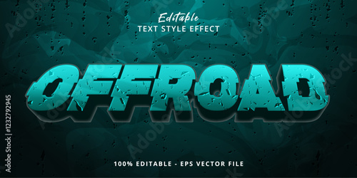 Editable text effect offroad 3d dirty and adventure font style