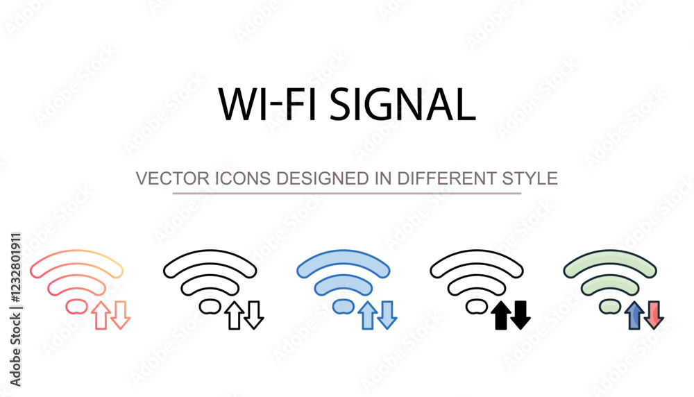 Wi-fi Signal icon design with white background stock illustration Wi-fi Signal icon design with white background stock illustration