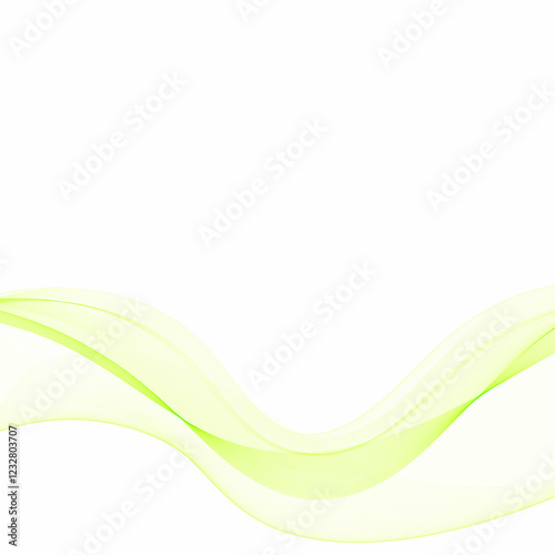 Green abstract wave. Presentation template. Eps 10