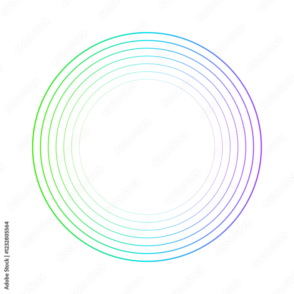Fototapeta premium Color round frame isolated on transparent background. Abstract circular ring of neon colors. Modern futuristic geometric design vector illustration.