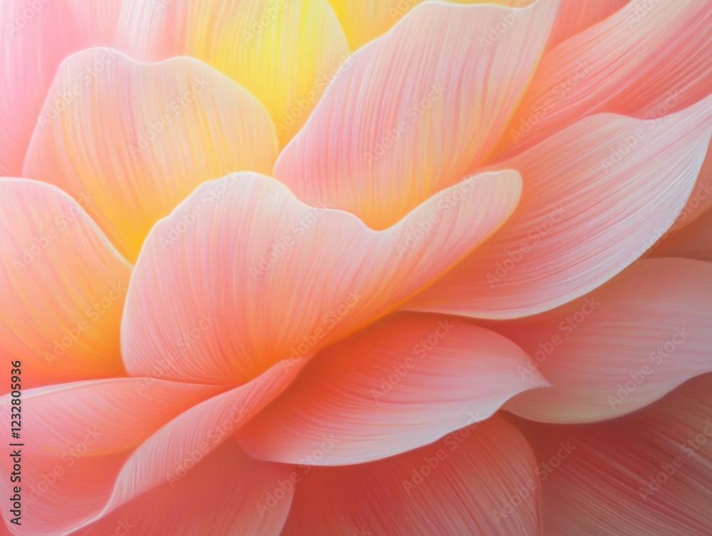 custom made wallpaper toronto digitalclose-up of delicate pink and yellow flower petals with soft, textured lines