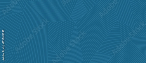 Geometric line pattern vector background. Simple flat stripe graphic design in blue color. Modern elegant texture for business technology banner