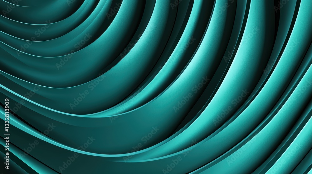 A flowing, abstract pattern of teal waves creates an elegant and modern visual effect, conveying depth and sophistication. A flowing, abstract pattern of teal waves creates an elegant and modern visual effect, conveying depth and sophistication.