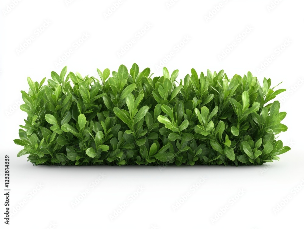 lush green hedge isolated on white background lush green hedge isolated on white background